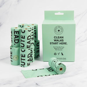 Compostable Dog Poo Bags – 12 Rolls (180 Bags) - Bailey and Coco (UK)