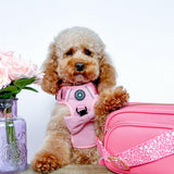 Crossbody Dog Walking Bag - Vegan Leather - Hot Pink - Bailey and Coco (UK)