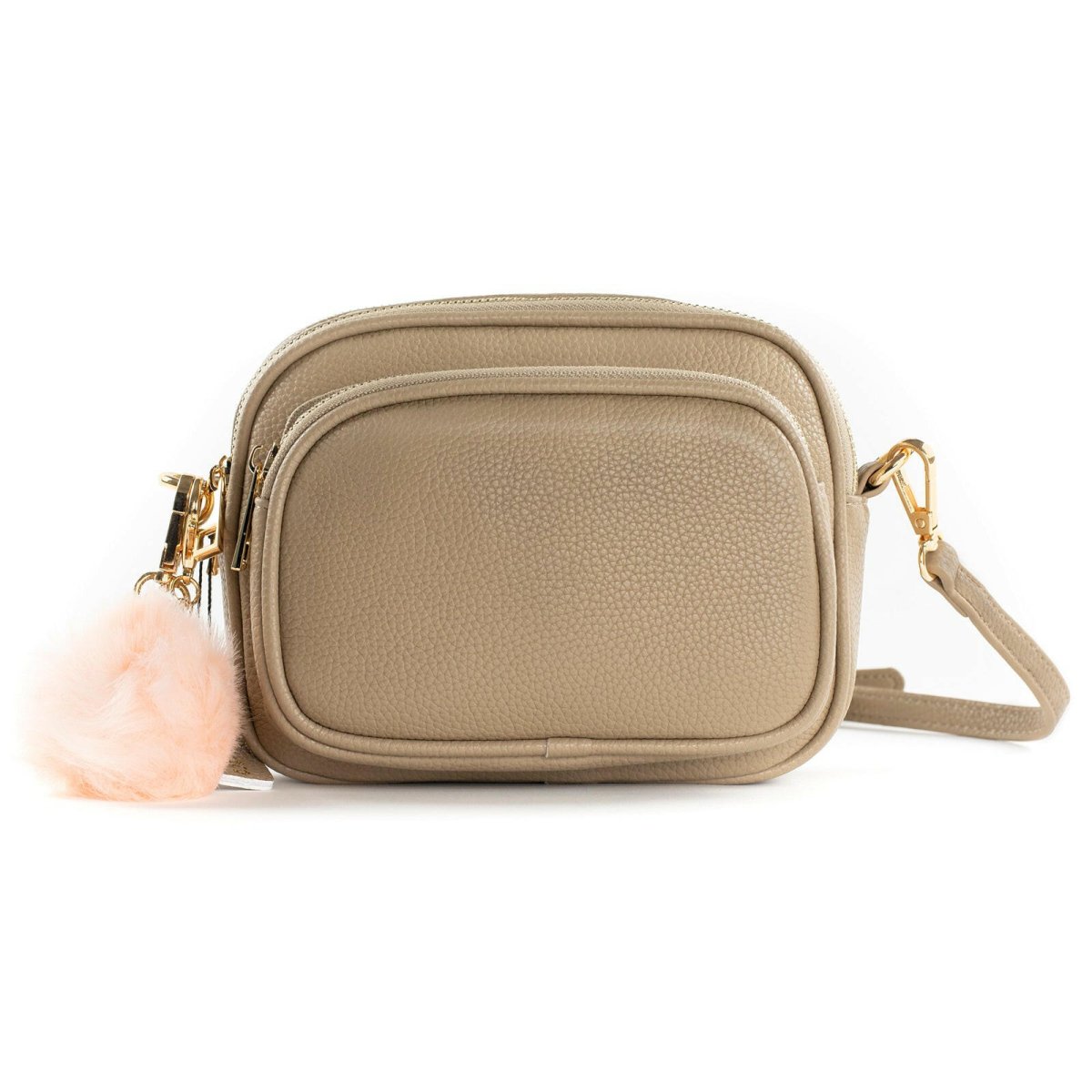 Crossbody Dog Walking Bag - Vegan Leather - Latte - Bailey and Coco (UK)