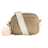 Crossbody Dog Walking Bag - Vegan Leather - Latte - Bailey and Coco (UK)