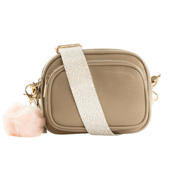 Crossbody Dog Walking Bag - Vegan Leather - Latte - Bailey and Coco (UK)