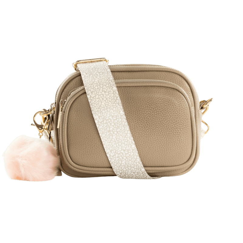 Crossbody Dog Walking Bag - Vegan Leather - Latte - Bailey and Coco (UK)