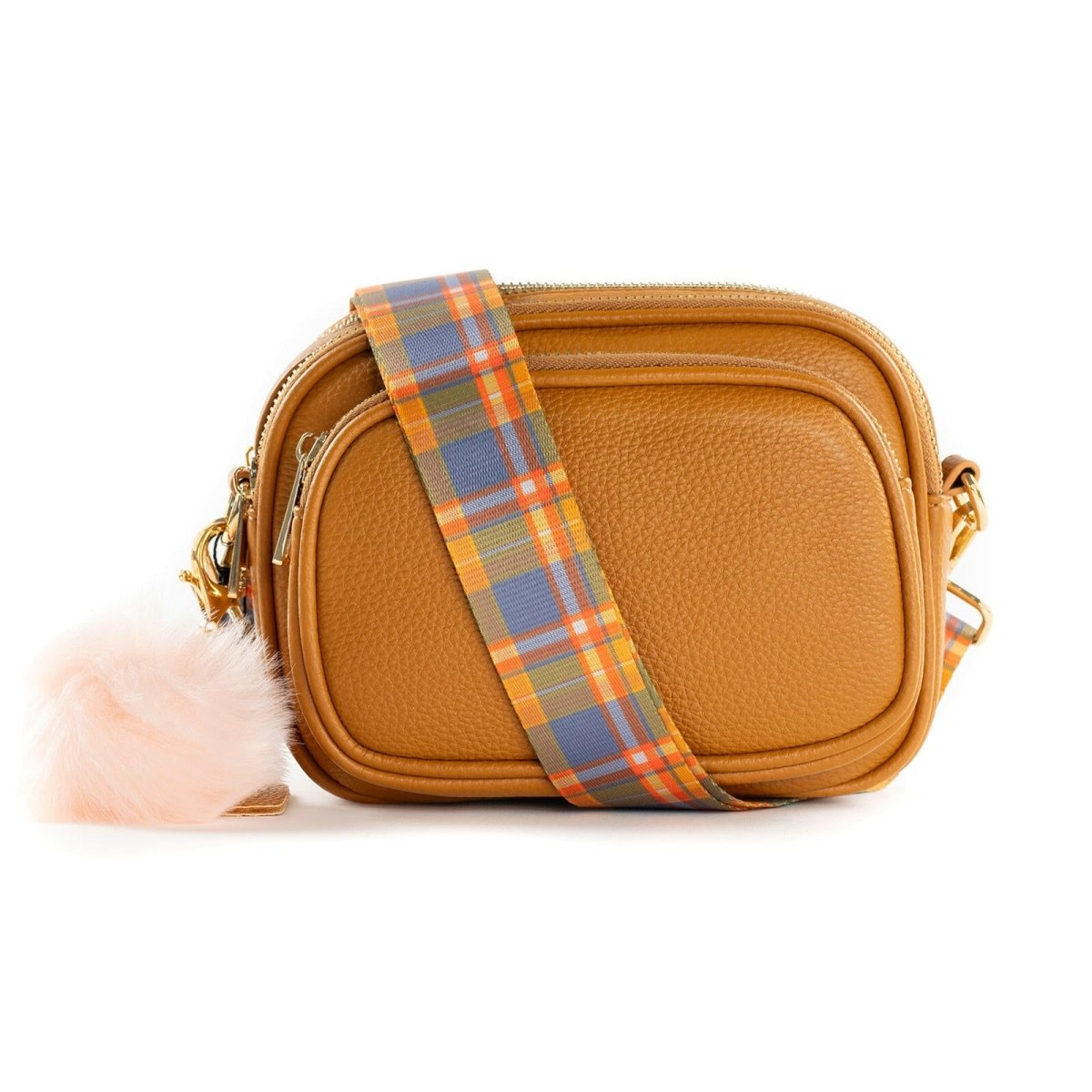 Crossbody Dog Walking Bag - Vegan Leather - Oxford Tan - Bailey and Coco (UK)