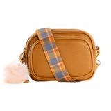 Crossbody Dog Walking Bag - Vegan Leather - Oxford Tan - Bailey and Coco (UK)