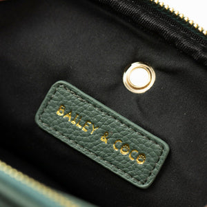 Crossbody Dog Walking Bag - Vegan Leather - Vintage Green - Bailey and Coco (UK)