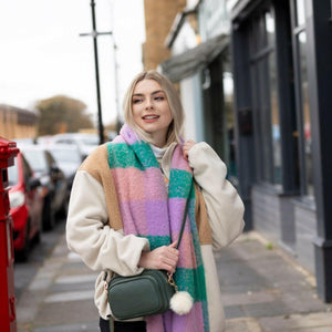 Crossbody Dog Walking Bag - Vegan Leather - Vintage Green - Bailey and Coco (UK)