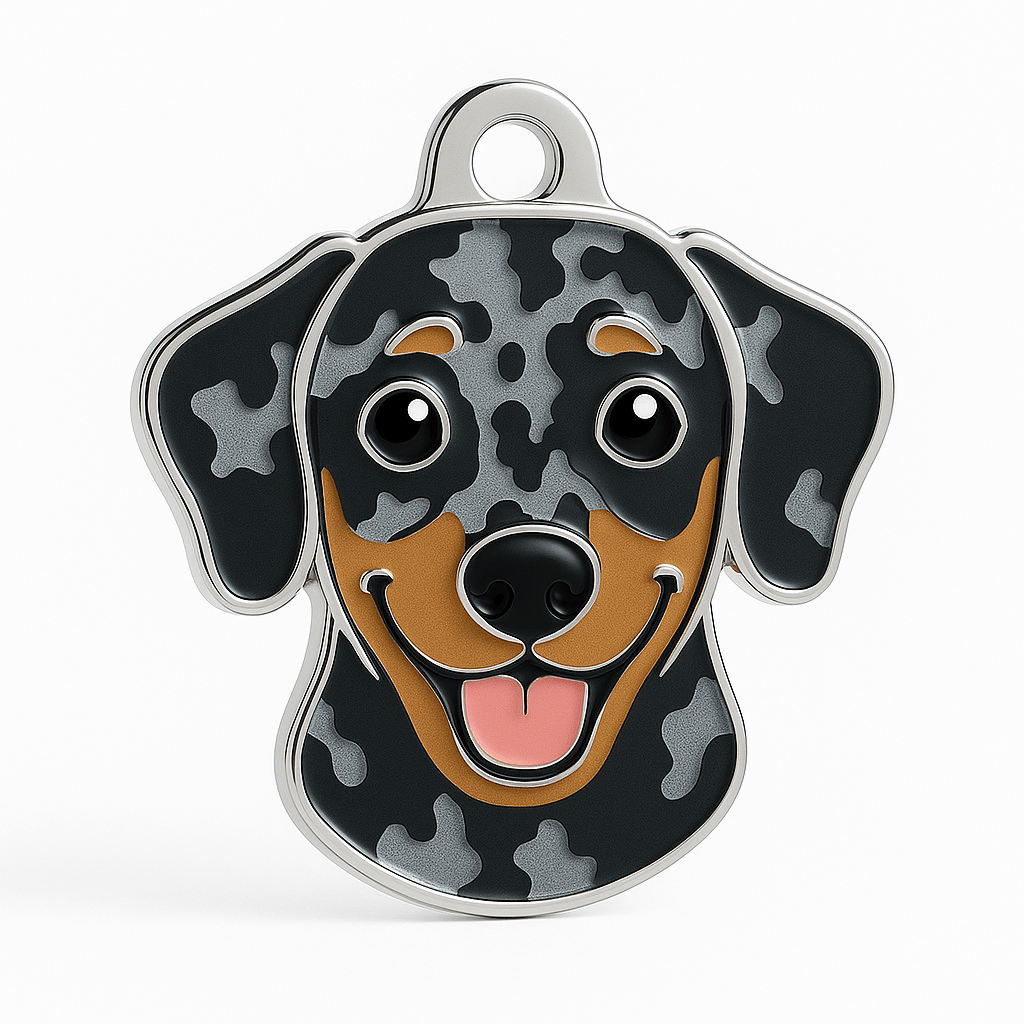 Dapple Dachshund Dog Tag Personalised & Engraved - Bailey and Coco (UK)