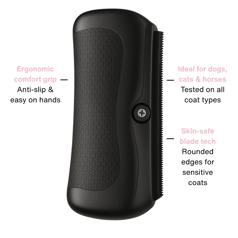 Deshedding Brush for Dogs, Cats, Horses – Black - Bailey and Coco (UK)