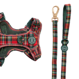 Dog Lead 5ft - Colour Drops - Red Highland Tartan - Bailey and Coco (UK)