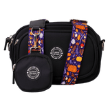 Dog Walking Bag - Black with Bewitched Strap - Bailey and Coco (UK)