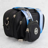 Dog Walking Bag - Black with Head in the Clouds Strap - Bailey and Coco (UK)