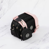 Dog Walking Bag - Black with Lavender Tweed Strap - Bailey and Coco (UK)