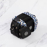 Dog Walking Bag - Black with Loves me, Loves me not Daisy Strap - Bailey and Coco (UK)