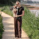 Dog Walking Bag - Black with Sage Tweed Strap - Bailey and Coco (UK)