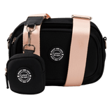 Dog Walking Bag - Black with Spice It Up Strap - Bailey and Coco (UK)