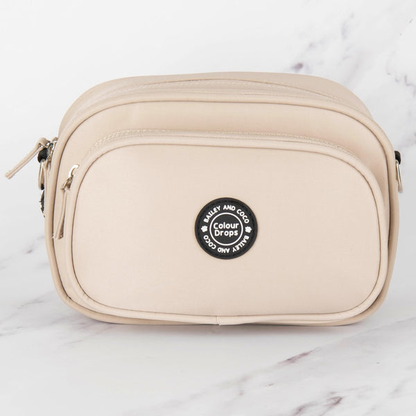 Dog Walking Bag - Latte with Celestial Strap - alternate view