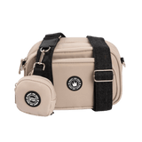 Dog Walking Bag - Latte with Charcoal Tweed Strap - Bailey and Coco (UK)