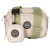 Dog Walking Bag - Latte with Khaki Strap - Bailey and Coco (UK)