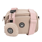 Dog Walking Bag - Latte with Lavender Tweed Strap - Bailey and Coco (UK)