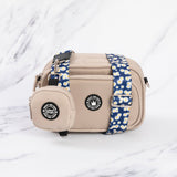 Dog Walking Bag - Latte with Loves me, Loves me not Daisy Strap - Bailey and Coco (UK)