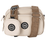 Dog Walking Bag - Latte with Oxford Tweed Strap - Bailey and Coco (UK)