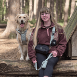 Dog Walking Bag - Latte with Sage Tweed Strap - Bailey and Coco (UK)