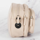 Dog Walking Bag - Latte with Sapphire Tweed Strap - Bailey and Coco (UK)