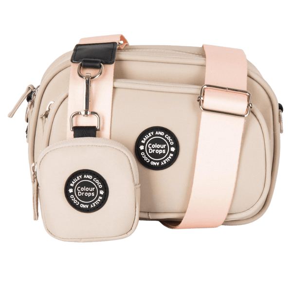 Dog Walking Bag - Latte with Spice It Up Strap - Bailey and Coco (UK)