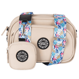 Dog Walking Bag - Latte with Spring Dreams Strap - Bailey and Coco (UK)