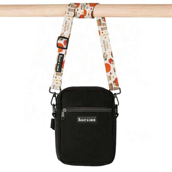 Dog Walking Bag With Autumn Magic Strap - Black - Bailey and Coco (UK)