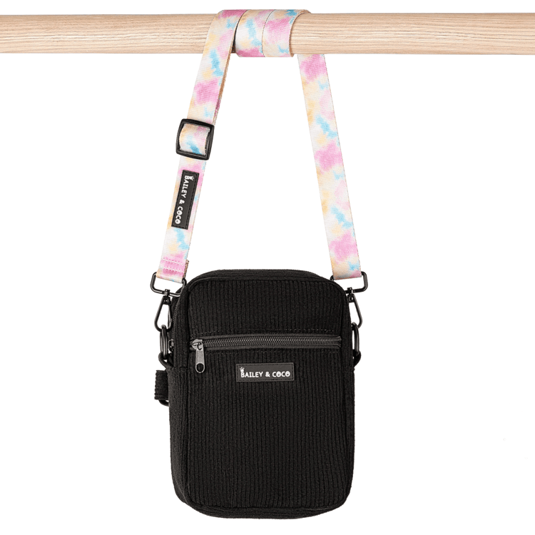 Dog Walking Bag With Candy Floss Strap - Black - Bailey and Coco (UK)