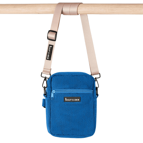 Dog Walking Bag with Champagne Strap - Midnight Blue - Bailey and Coco (UK)