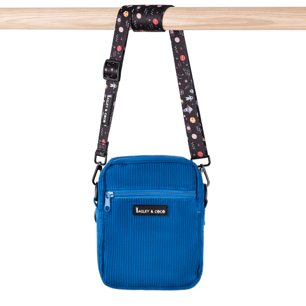 Dog Walking Bag With Space Paws Strap - Midnight Blue - Bailey and Coco (UK)
