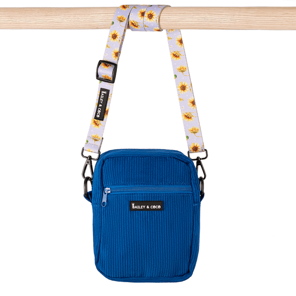 Dog Walking Bag with Sunflower Strap - Midnight Blue - Bailey and Coco (UK)