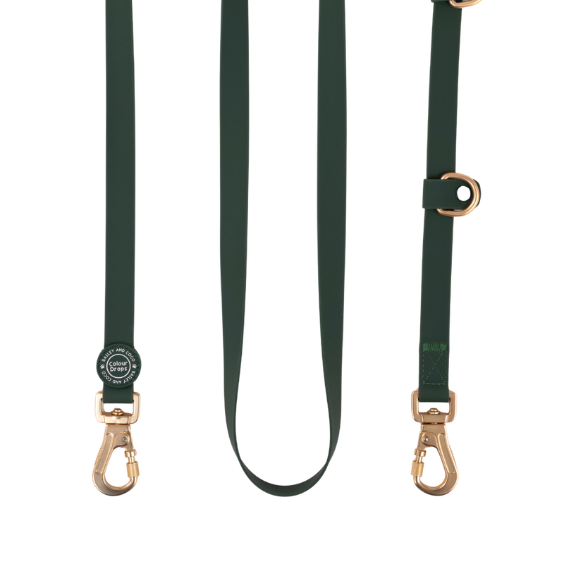 Hands-Free Double Ended Dog Lead – Forest Green