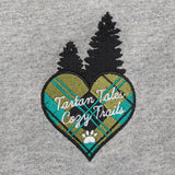 Embroidered Tartan Tales Organic Sweatshirt - Grey - Bailey and Coco (UK)