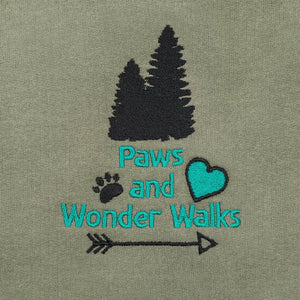Embroidered Wonder Walks Organic Sweatshirt - Khaki - Bailey and Coco (UK)