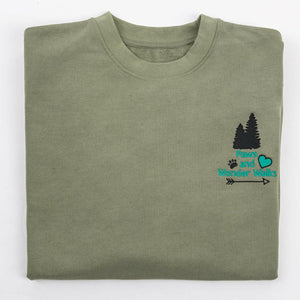 Embroidered Wonder Walks Organic Sweatshirt - Khaki - Bailey and Coco (UK)