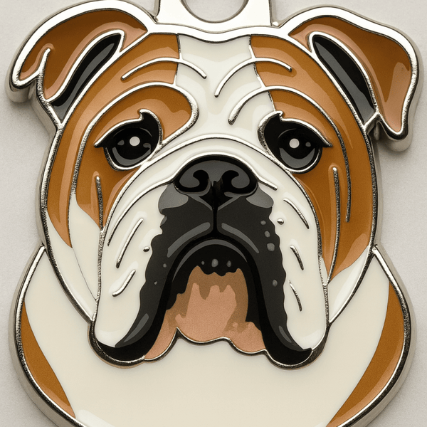 English Bulldog Dog Tag Personalised & Engraved - Bailey and Coco (UK)