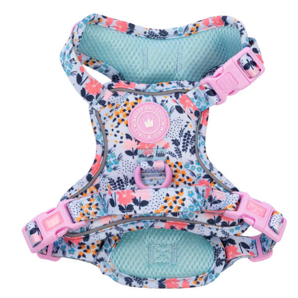 Floral Dog Harness - Colour Drops - Spring Dreams - Bailey and Coco (UK)