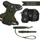 Forest Tweed Adjustable Dog Harness, Lead, Collar & Dog Walking Bag Bundle - Bailey and Coco (UK)