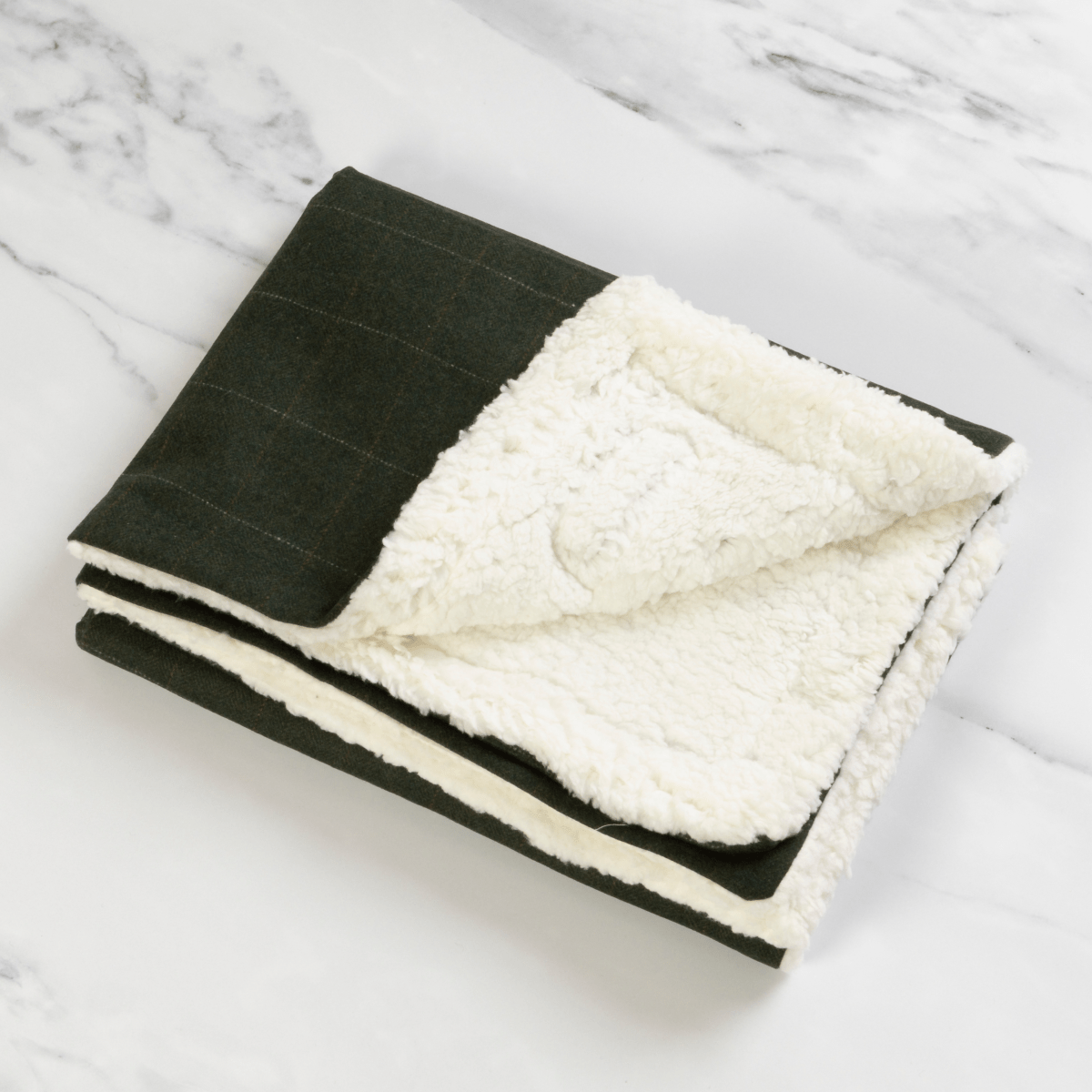 Forest Tweed Dog Blanket - Soft Sherpa Lined - Bailey and Coco (UK)