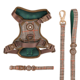 Heritage Plaid Trail & Glow Dog Harness, Lead & Collar Bundle