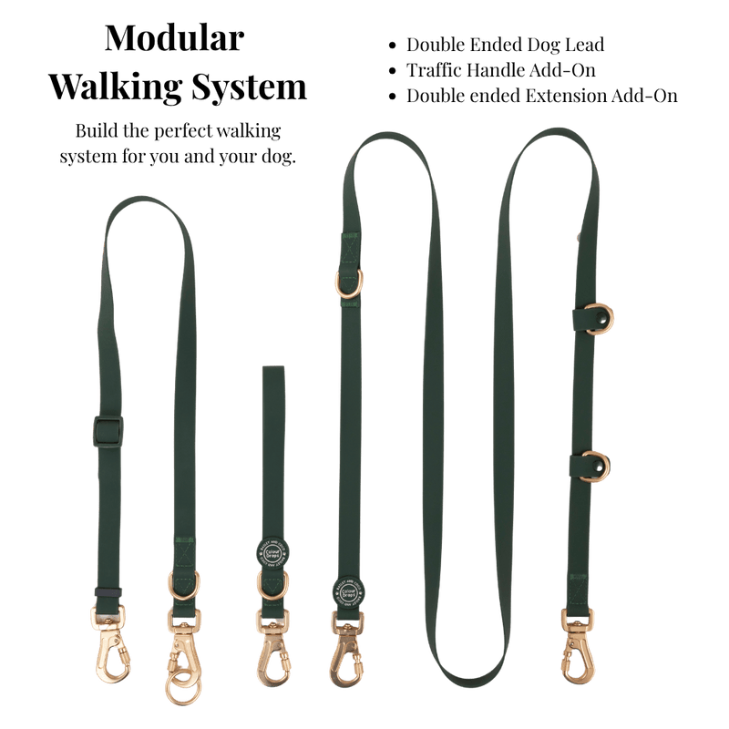 Hands-Free Double Ended Dog Lead Complete Set – Forest Green - Bailey and Coco (UK)
