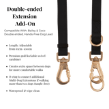 Hands-Free Double Ended Dog Lead Complete Set – Jet Black - Bailey and Coco (UK)