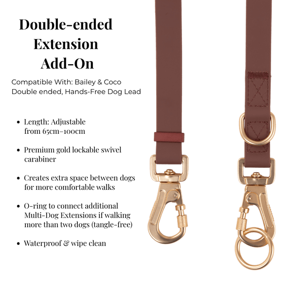 Multi-Dog Extension for Double Ended Dog Lead – Mulberry - alternate view