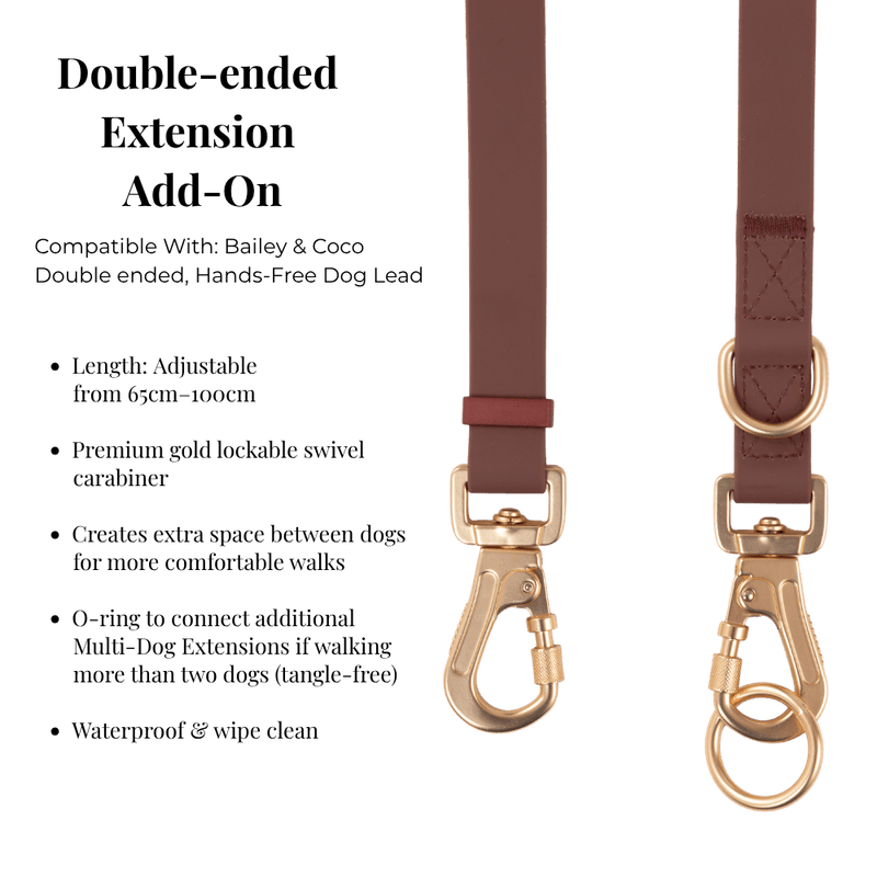 Hands-Free Double Ended Dog Lead Complete Set – Mulberry - Bailey and Coco (UK)