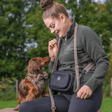 Heritage Plaid Adjustable Dog Harness, Lead, Collar & Black Dog Walking Bag Bundle - Bailey and Coco (UK)