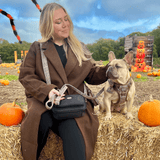 Heritage Plaid Adjustable Dog Harness, Lead, Collar & Black Dog Walking Bag Bundle - Bailey and Coco (UK)