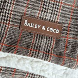 Heritage Plaid Dog Blanket - Soft Sherpa Lined - Bailey and Coco (UK)